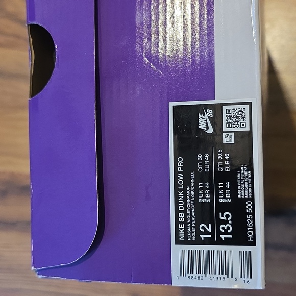 NEW Nike SB Dunk Low Retro Persian Violet Cinnamon - Picture 9 of 10
